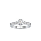 SKU: 0177 (14K) Cluster Diamond Engagment Ring in Rose Gold.