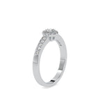 SKU: 0177 (14K) Cluster Diamond Engagment Ring in Rose Gold.