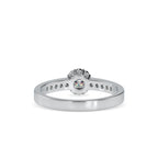 SKU: 0177 (14K) Cluster Diamond Engagment Ring in Rose Gold.