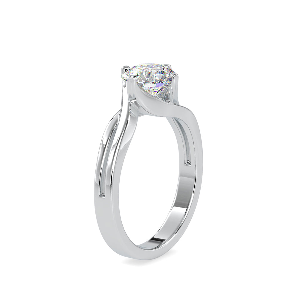 SKU: 0178 (22K) Double Twisted-Prong Solitaire Engagment Ring in Rose Gold.