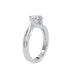 SKU: 0178 (14K) Double Twisted-Prong Solitaire Engagment Ring in Rose Gold.