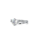 SKU: 0178 (10K) Double Twisted-Prong Solitaire Engagment Ring in Rose Gold.