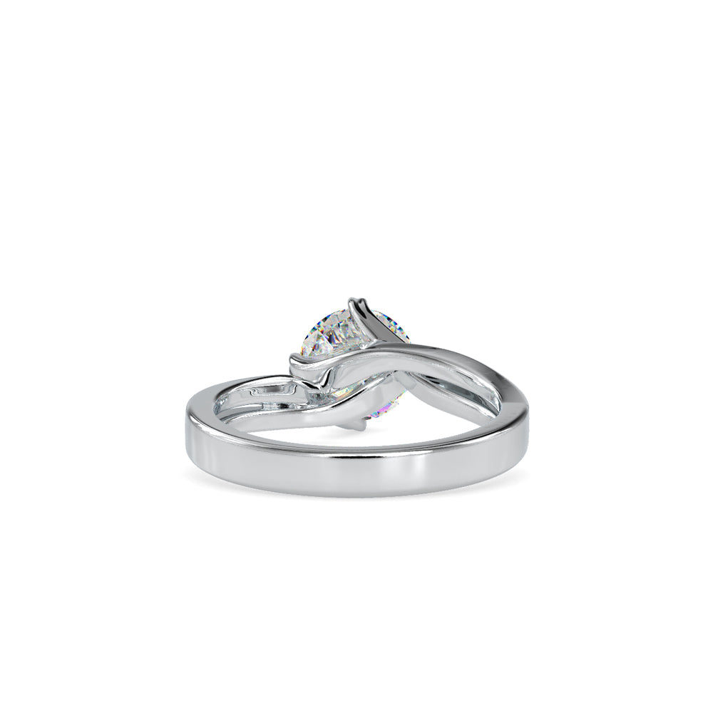 SKU: 0178 (18K) Double Twisted-Prong Solitaire Engagment Ring in Rose Gold.