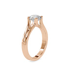 SKU: 0179 (18K) Round-Cut Twisted-Prong Solitaire Engagment Ring in White Gold.