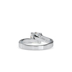 SKU: 0179 (22K) Round-Cut Twisted-Prong Solitaire Engagment Ring in White Gold.