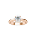 SKU: 0180 (22K) Four-Prong Solitaire Engagment Ring in Rose Gold.