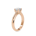 SKU: 0180 (10K) Four-Prong Solitaire Engagment Ring in Rose Gold.