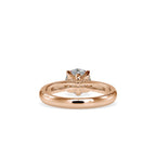 SKU: 0180 (14K) Four-Prong Solitaire Engagment Ring in Rose Gold.