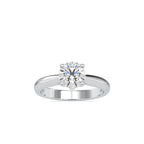 SKU: 0180 (18K) Four-Prong Solitaire Engagment Ring in Rose Gold.