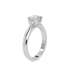SKU: 0180 (22K) Four-Prong Solitaire Engagment Ring in Rose Gold.