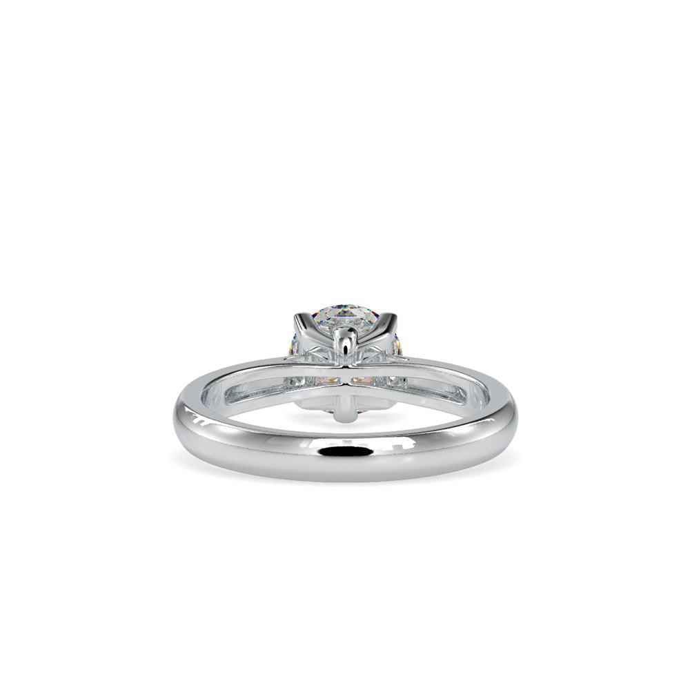 SKU: 0180 (18K) Four-Prong Solitaire Engagment Ring in Rose Gold.