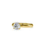 SKU: 0180 (14K) Four-Prong Solitaire Engagment Ring in Rose Gold.