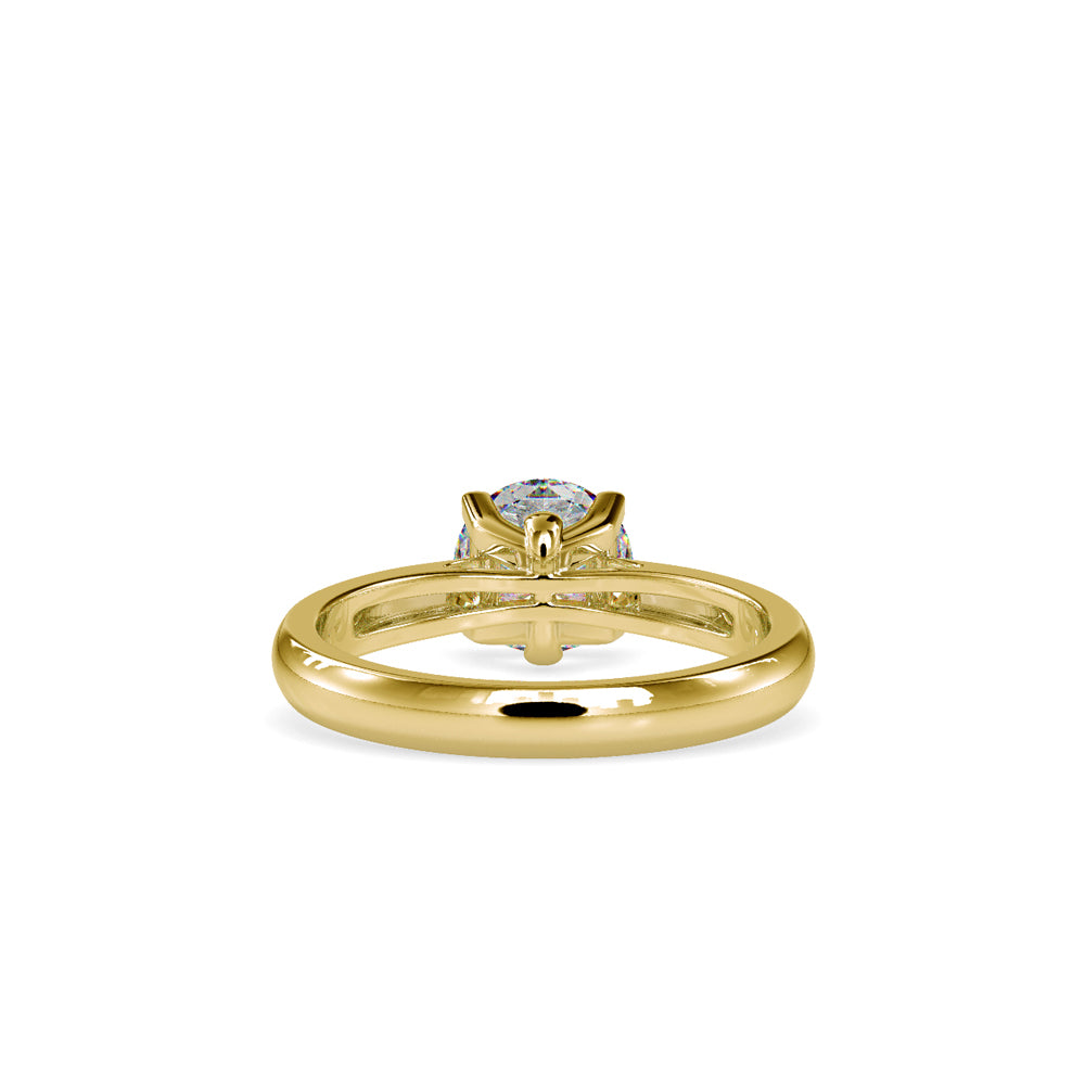 SKU: 0180 (10K) Four-Prong Solitaire Engagment Ring in Rose Gold.