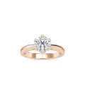 SKU: 0181 (18K) Fancy Six-Prong Solitaire Engagment Ring in Rose Gold.