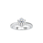 SKU: 0181 (18K) Fancy Six-Prong Solitaire Engagment Ring in Rose Gold.