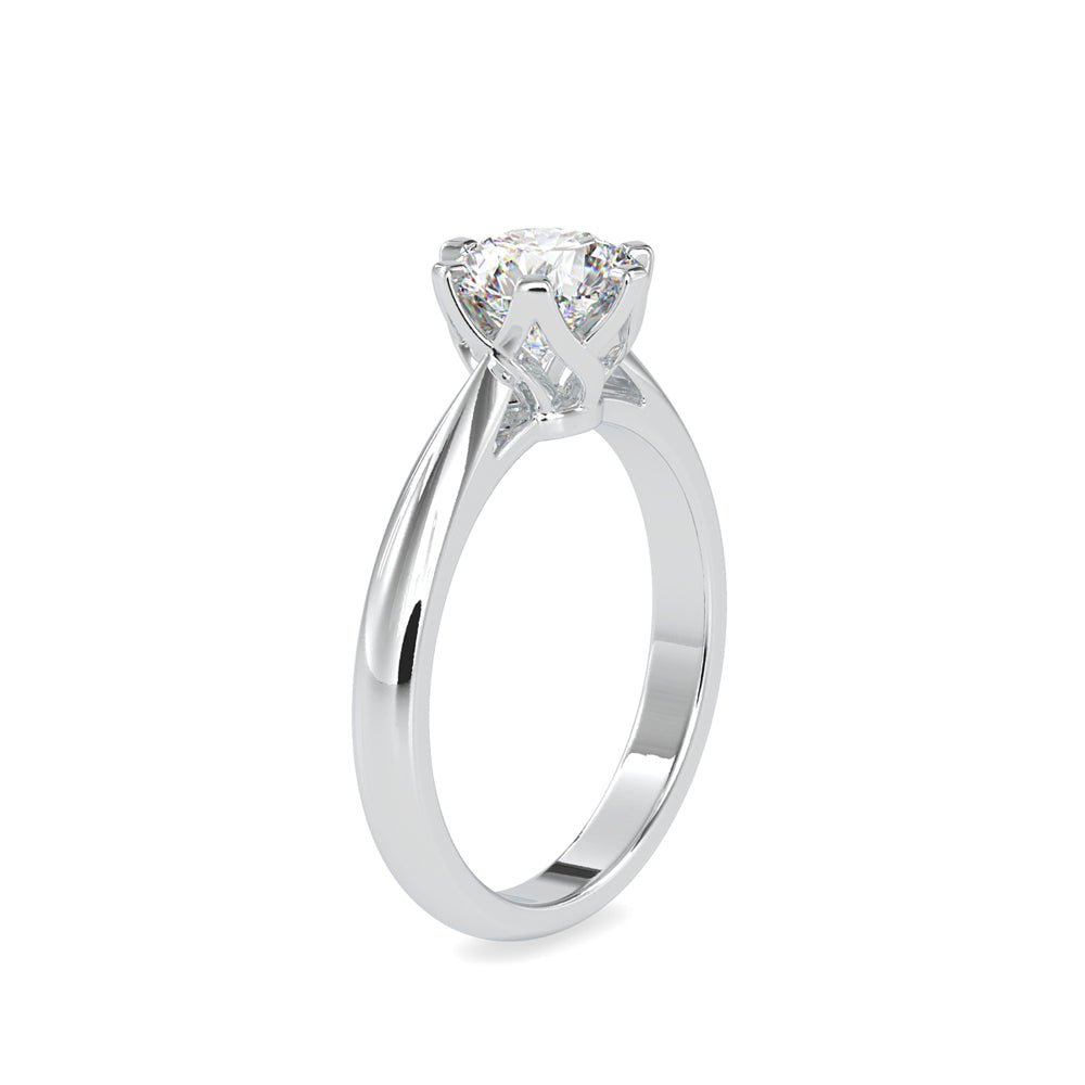 SKU: 0181 (22K) Fancy Six-Prong Solitaire Engagment Ring in Rose Gold.
