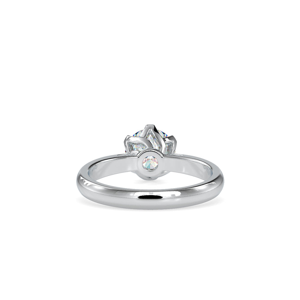 SKU: 0181 (18K) Fancy Six-Prong Solitaire Engagment Ring in Rose Gold.