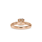SKU: 0182 (10K) Lotus Setting Round Diamond Engagment Ring in Rose Gold.