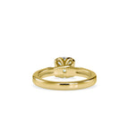 SKU: 0182 (10K) Lotus Setting Round Diamond Engagment Ring in Rose Gold.