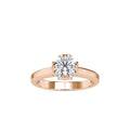 SKU: 0183 (22K) Flower Setting Round Diamond Engagment Ring in Rose Gold.