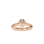 SKU: 0183 (22K) Flower Setting Round Diamond Engagment Ring in Rose Gold.