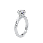 SKU: 0183 (18K) Flower Setting Round Diamond Engagment Ring in Rose Gold.