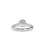 SKU: 0183 (10K) Flower Setting Round Diamond Engagment Ring in Rose Gold.