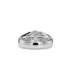 SKU: 0184 (10K) Half-Bezel Round Diamond Solitaire Ring Rose Gold.