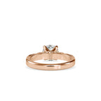 SKU: 0185 (10K) Vintage Shank Four-Prong Solitaire Engagment Ring in Rose Gold.