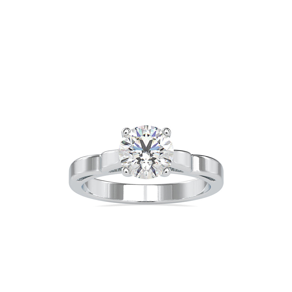 SKU: 0185 (14K) Vintage Shank Four-Prong Solitaire Engagment Ring in Rose Gold.