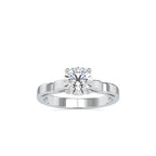 SKU: 0185 (18K) Vintage Shank Four-Prong Solitaire Engagment Ring in Rose Gold.