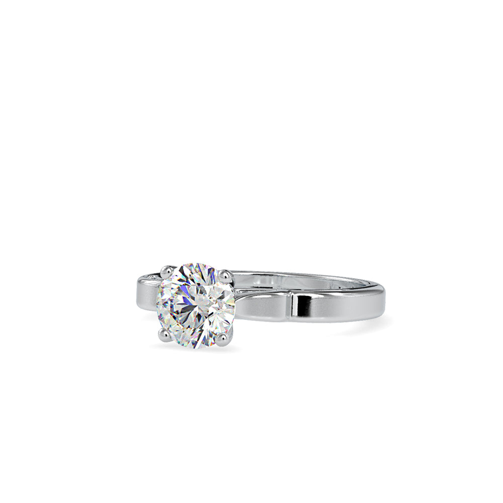 SKU: 0185 (18K) Vintage Shank Four-Prong Solitaire Engagment Ring in Rose Gold.