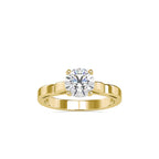 SKU: 0185 (22K) Vintage Shank Four-Prong Solitaire Engagment Ring in Rose Gold.