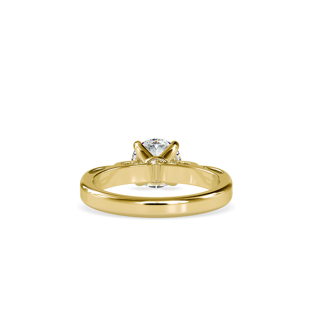 SKU: 0185 (18K) Vintage Shank Four-Prong Solitaire Engagment Ring in Rose Gold.
