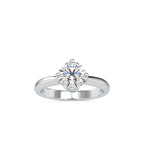 SKU: 0186 (14K) Four Twisted-Prong Solitaire Engagment Ring in Rose Gold.