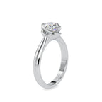 SKU: 0186 (14K) Four Twisted-Prong Solitaire Engagment Ring in Rose Gold.