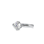 SKU: 0186 (10K) Four Twisted-Prong Solitaire Engagment Ring in Rose Gold.