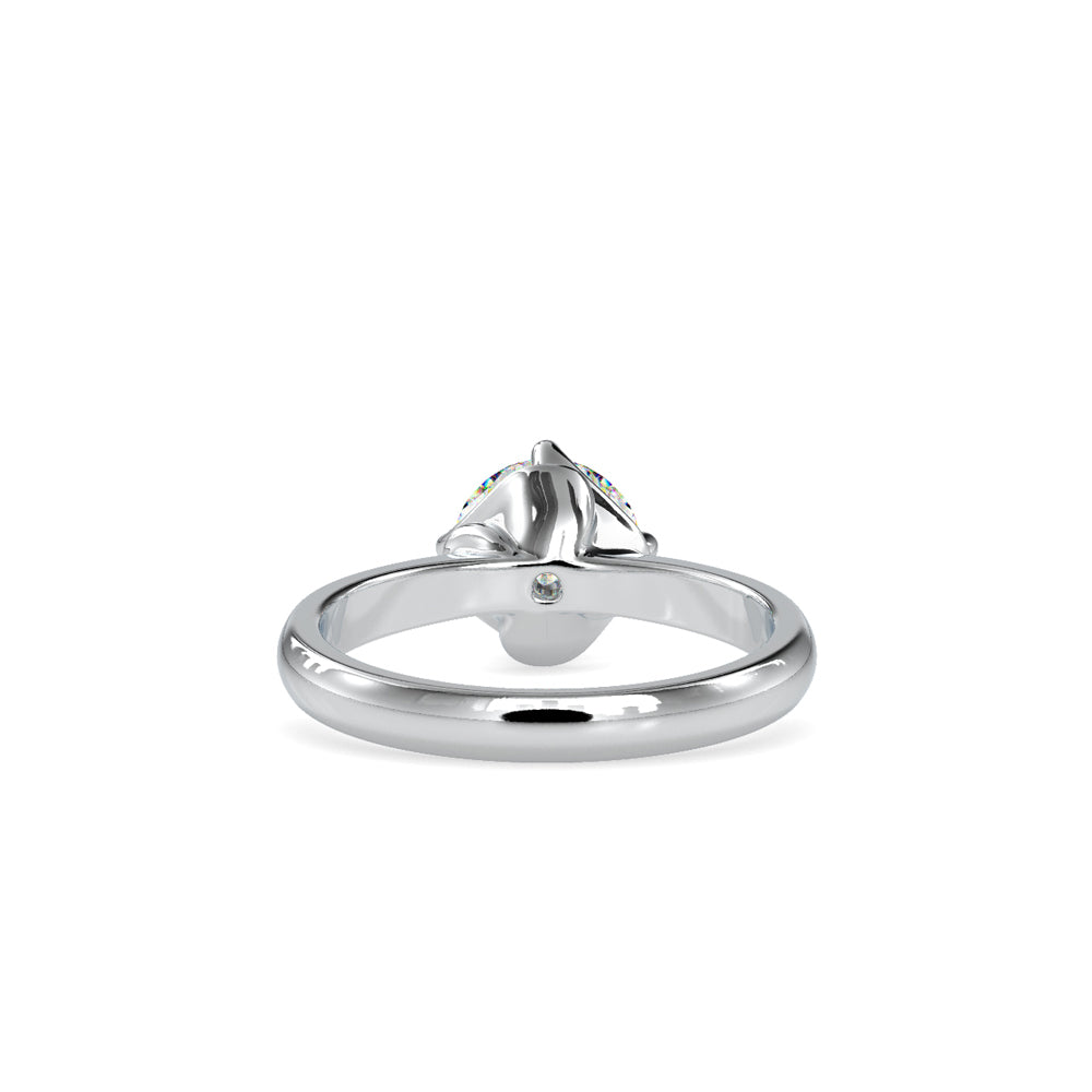 SKU: 0186 (10K) Four Twisted-Prong Solitaire Engagment Ring in Rose Gold.