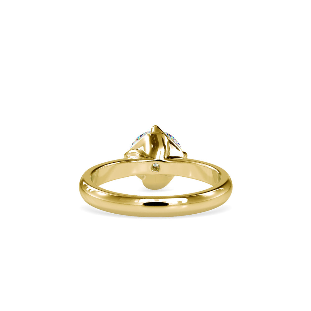 SKU: 0186 (10K) Four Twisted-Prong Solitaire Engagment Ring in Rose Gold.