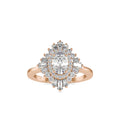 SKU: 0187 (18K) Oval-Shape Halo Engagment Ring in Rose Gold.