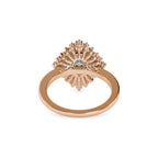 SKU: 0187 (18K) Oval-Shape Halo Engagment Ring in Rose Gold.
