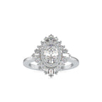 SKU: 0187 (10K) Oval-Shape Halo Engagment Ring in Rose Gold.
