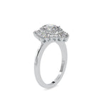 SKU: 0187 (18K) Oval-Shape Halo Engagment Ring in Rose Gold.