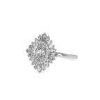 SKU: 0187 (10K) Oval-Shape Halo Engagment Ring in Rose Gold.