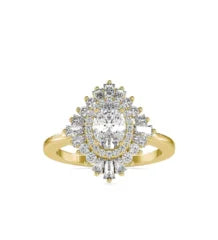 Pear Shape Tappered Solitaire Ring