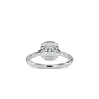 SKU: 0191 (10K) Round-cut Sparkle Halo Engagment Ring in Rose Gold.