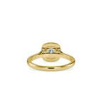 SKU: 0191 (10K) Round-cut Sparkle Halo Engagment Ring in Rose Gold.