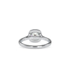 SKU: 0193 (18K) Cushion-cut Sparkle Halo Engagment Ring in Rose Gold.