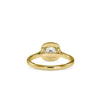 SKU: 0193 (10K) Cushion-cut Sparkle Halo Engagment Ring in Rose Gold.