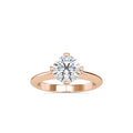 SKU: 0194 (22K) Four-Prong Solitaire Engagment Ring in Rose Gold.
